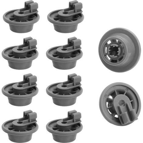 8PCS Roulettes universelles pour panier inférieur de lave-vaisselle adaptées aux modèles courants de lave-vaisselle notamment Bosch/Siemens/Neff roulettes pour panier de dishwasher pièces détachées (1/5)