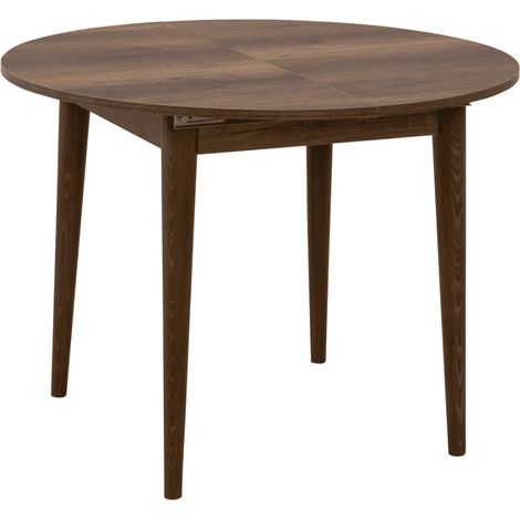 Mesa extensible de 100 a 131 cm con patas de madera maciza - VINA (1/5)