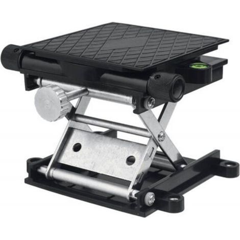 Table élévatrice de laboratoire en aluminium noir, à mise à niveau automatique et rotative, plateforme scientifique élévatrice pour la physique, la chimie et la biologie (1/5)
