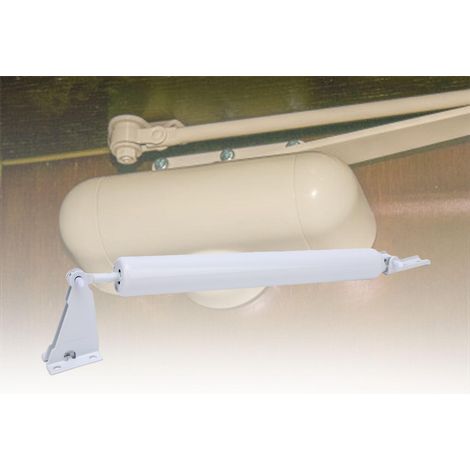 Fermeur Pneumatique de Porte d'Entrée 33CM Blanc Réglable Fermeture Silencieuse avec Amortissement pour Porte Bois ou Métal (1/5)