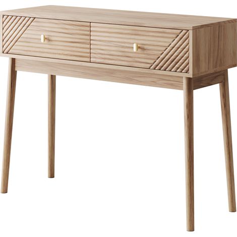 GagaConsole MDF style milieu du siècle, chêne (1/5)