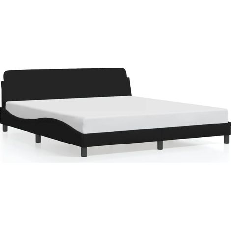 Lit double,Lit adulte,Cadre de lit Dover noir 180x200 cm tissu CFW8084275 (1/5)