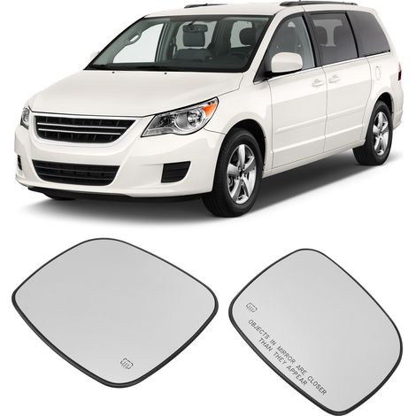 Rétroviseurs chauffants, vendus par paire, compatibles avec Volkswagen Routan 2009-2014 (OE : 68026176AB). (1/5)