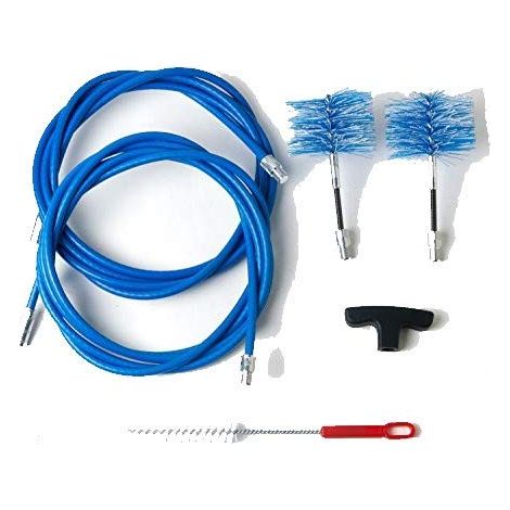 KIT 6 mt e 2 Scovoli Pellet 80mm Pulizia Stufa Tubi Canna Fumaria