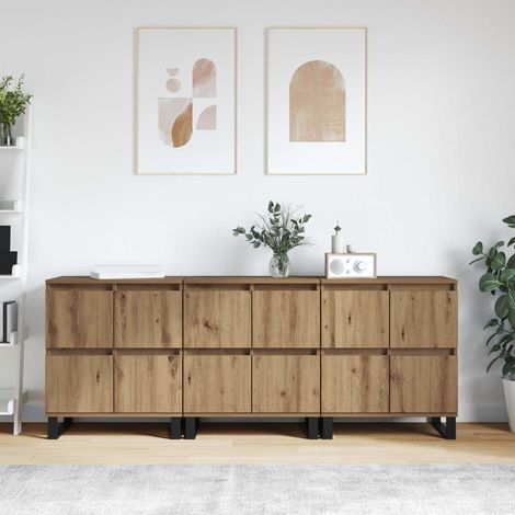 vidaXL Sideboard 3 pcs Artisan-Eiche 60 x 35 x 70 cm (1/5)