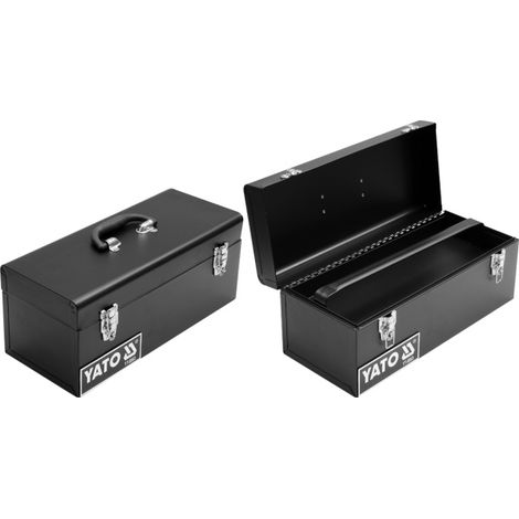YATO YT-0883 - Cassetta degli attrezzi in metallo nero con piccole parti - Organizzazione professionale