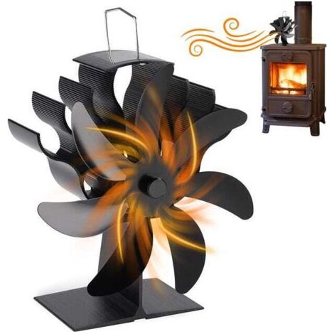 Ventilateur thermique silencieux pour poêle à bois – Distribution efficace de la chaleur – Température jusqu'à 350 °C – Bruit ≤ 35 dB (1/5)