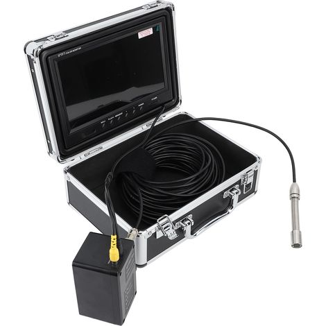 Caméra d'inspection de canalisations de 10 m (32,8 pi) avec fonction d'enregistrement, 6 LED, écran couleur TFT LCD 9 pouces, étanche IP68, carte mémoire 8 Go, prise UE 100-240 V (1/5)