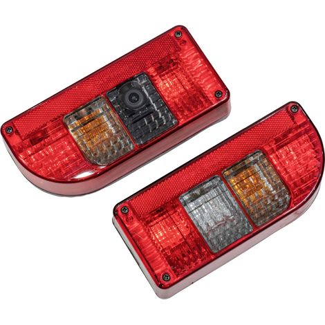 SecoRüt Anhänger-Beleuchtungsset  integrierte HD Rückfahrkamera, Blinker, Bremslicht, Kennzeichenleu