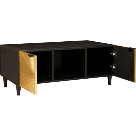 Maison Exclusive - Couchtisch Schwarz und Gold 100 x 54 x 40 cm H