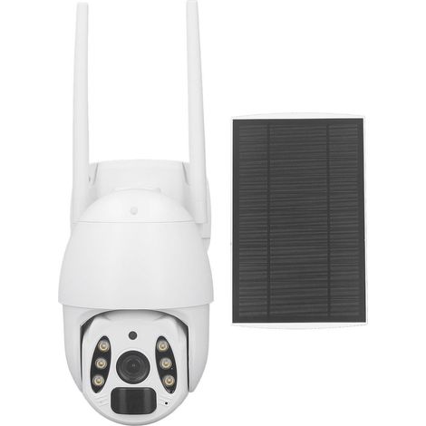 Caméra de surveillance solaire, image 2 MP, enregistrement vidéo 1080p, vision nocturne couleur, caméra de sécurité Wi-Fi (1/5)
