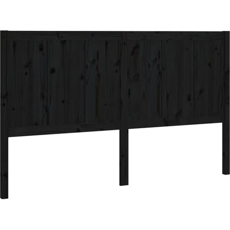 Maison Exclusive - Testiera per Letto Nera 205,5x4x100cm in Legno Massello di Pino
