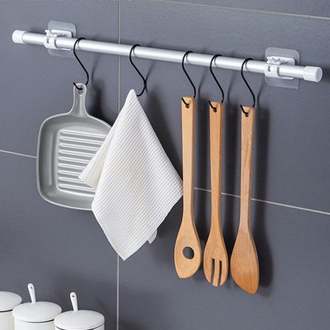 Support Rideau Sans Percage Crochets Adhesifs Rideaux Support Tringle Rideaux Supports De Tringle Auto-AdhéSifs Pour Rideaux Suspendus (Lot De 4) (1/4)