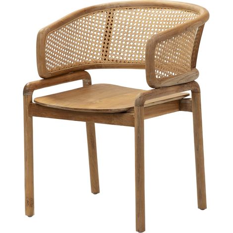 Stuhl aus natürlichem Teakholz 57 x 68 x 82 cm (1/5)