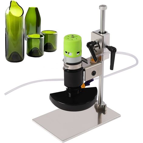 Coupe-bouteille électrique - 150W - 6000 tr/min - 7 niveaux réglables -Disque 60mm, meule, ouvre-trou - Pour bouteilles verre, céramique - DIY, décoration