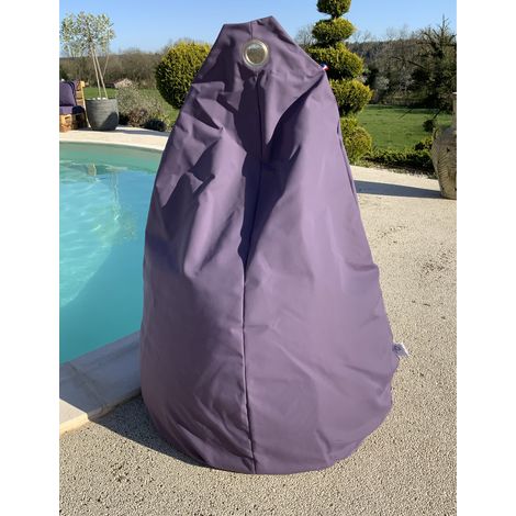 Housse pour pouf poire Violet aubergine 80 cm (1/2)