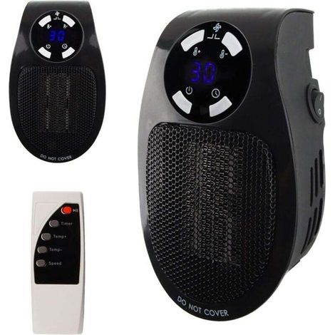 Mini Chauffage Murale 500W 2 Vitesses Ventilation Horloge Programmable 1 à 12 Heures Chauffage 10m² (1/4)