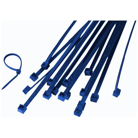 Colliers de serrage bleus 290 x 4,5 mm (1/5)
