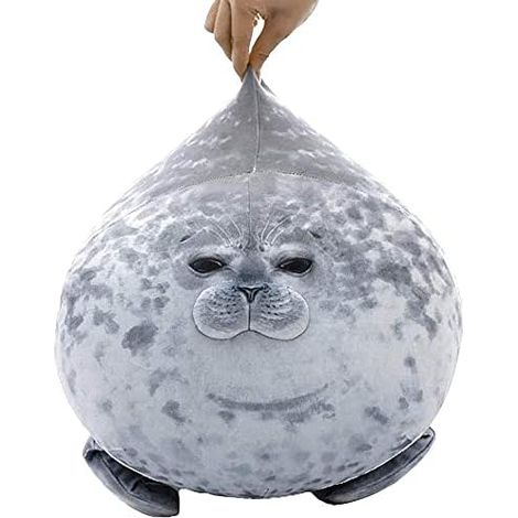 Oreiller en peluche phoque doux, oreiller câlin phoque dodu, jouet en peluche mignon (30 cm) (1/5)