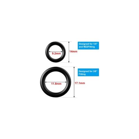 50 Stück Ersatz-O-Ringe für Hochdruckreiniger mit 1/4-Zoll-, 3/8-Zoll- und M22-Schnellkupplung (O-Ring, 50 Stück) - Crezuo