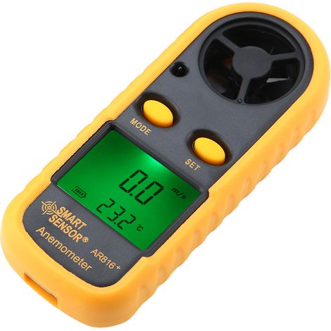 ANémomètre numérique LCD SMART SENSOR AR816+, anémomètre portable, mesure de la vitesse de l'air (1/5)