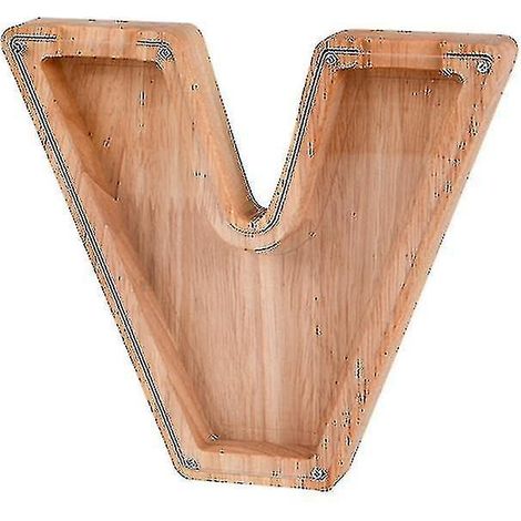 Holz-Spardose für Kinder mit Alphabetmotiv