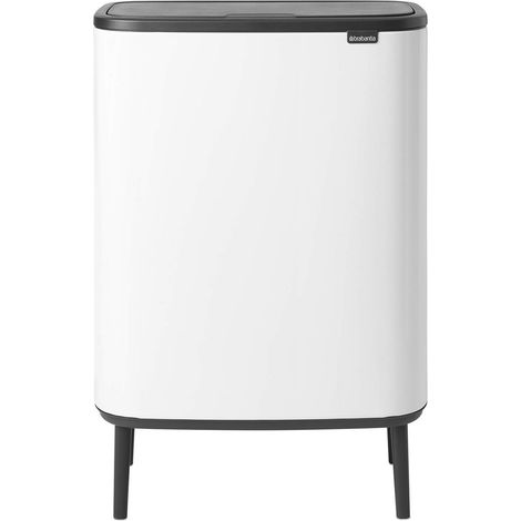 Poubelle Bo Touch Bin Hi, 1 Seau intérieur, Blanc, 60L (1/5)