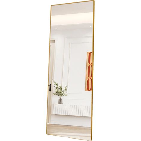 Miroir Plein Long, Design Moderne, Réflexion de Haute Qualité, Or-a, 173×63cm-a (1/2)