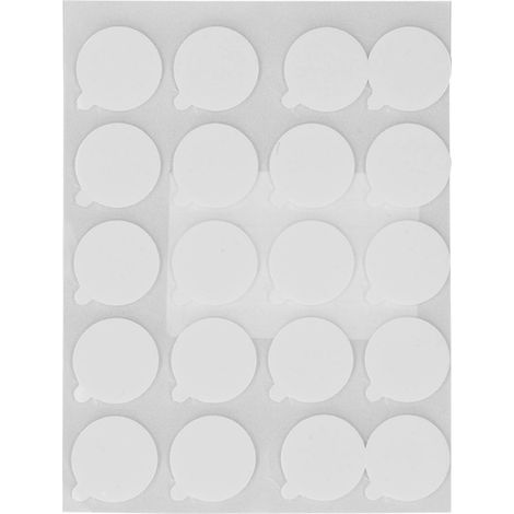 Lot de 10 pastilles adhésives double face rondes 20mmx2mm avec pâte de fixation pour oreilles (1/5)