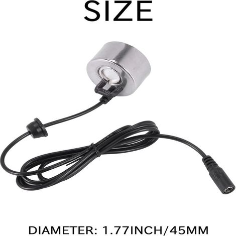 Lot 2 brumisateurs ultrasoniques 45 mm, Tête brouillard épais 24V DC, Générateur brume bassin terrarium incubateur (1/3)
