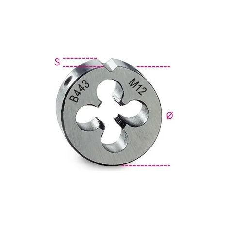beta 443 filière ronde en acier hss à pas fin - 16x1,5