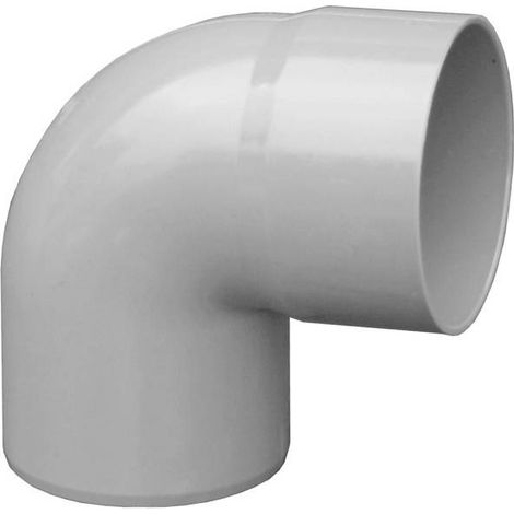 Coude PVC 87°30 mâle femelle pour tube Ø80 - gris - First Plast