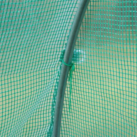 Tente de culture PE 3x2x2 m verte, 6 fenêtres, porte enroulable, bords enterrés, serre de jardin (1/5)
