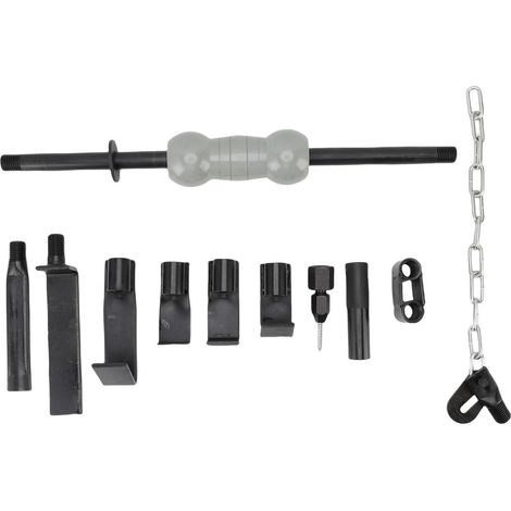 Ensemble d'extracteur de Bosses à Marteau Coulissant 13 Pièces, Kit d'outils de Réparation de Camion de Carrosserie Automobile en Acier au Carbone Robuste avec étui de Transport, pour (1/5)