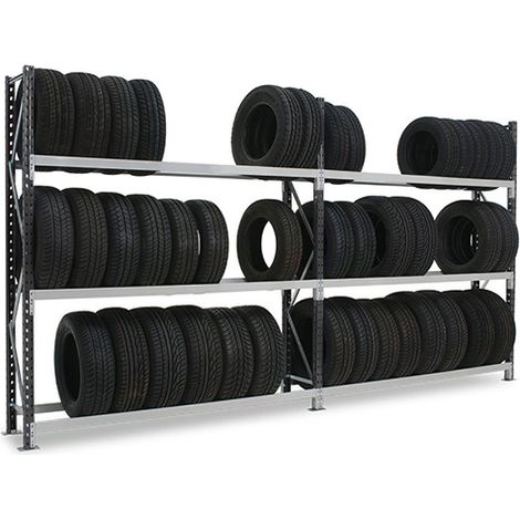 Scaffalatura per pneumatici grande a 4 livelli - Elemento successivo: 2500x1800x400mm - Utilizzabile solo con un modulo di avviamento - RAYOPN/3N/2022/S