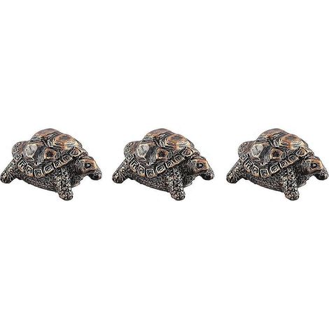 Pieds décoratifs pour pots de fleurs extérieurs lot de 3 résine motif tortue marron décoration jardin intérieur (1/5)