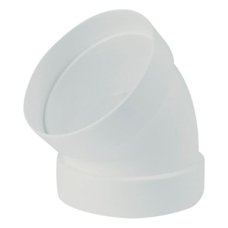 Codo 45° circular Ø 100 blanco
