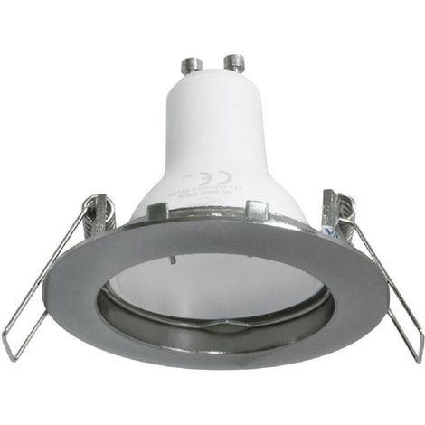 TrAdE Shop Traesio - Faretto Lampada Led 8 W Luce 3000k 4000k 6000k Incasso Tondo Gu10 Foro 6 Cm 220v - Silver-Bianco Naturale      -