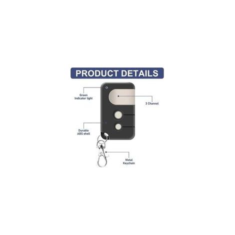 2 mandos a distancia para abrepuertas de garaje, compatibles con Chamberlain MotorLift LiftMaster TX4RUNI, TX2REV, 84335EML, 84333E, 94333E, 4335EML. Mandos a distancia de 433,92 MHz para MotorLift 50 (1/4)