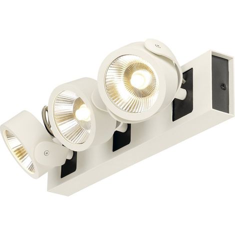 Plafonniers intérieurs LED KALU applique/plafonnier blanc/noir triple LED 47W 3000K 60° - SLV 1000132 (1/3)