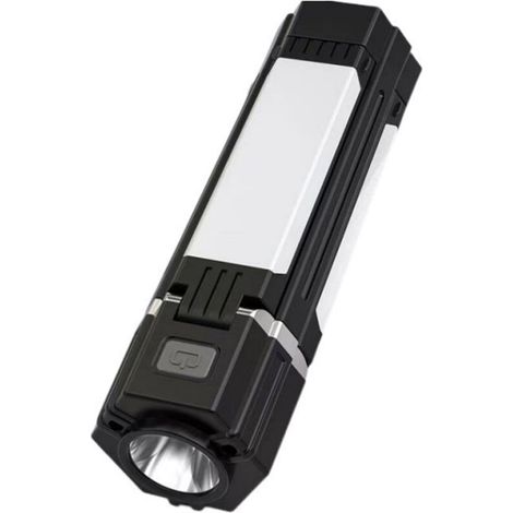 Lampe de Camping Pliable Extérieure avec Crochet - Lampe de Travail d'Urgence Multifonction, Lampe de Tente 90° Rotative, Aimant Puissant, Base pour Bureau, Suspension, Type-C Rechargeable -KZQ (1/5)