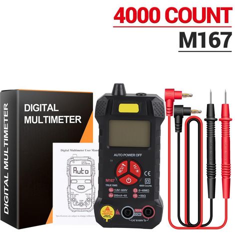 M167 Multimètre numérique à plage automatique, testeur de tension LED pour débutants et amateurs de maintenance (1/5)