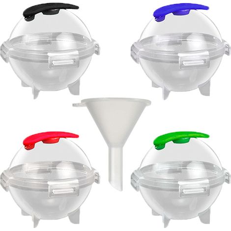 Moule à glaçons rond en silicone alimentaire pour hockey sur glace, bar, bac à glaçons à faire soi-même, glaçons sphériques (1/4)