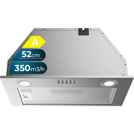 Cappa aspirante convenzionale Flux CM 602200 Inox B larga 60 cm, acciaio inox, potenza di aspirazione di 220 m3/h, motore da 70 W, classe B, controllo meccanico, 3 livelli di potenza e luce.