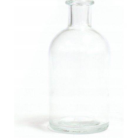 Bottiglia rotonda da 250 ml, diffusore in vetro, rattan, nero (1/3)