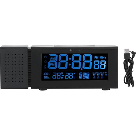 Digitaler Wecker mit LED-Nachtlicht und Bewegungsmelder, 5V USB, Schwarz TS-P30-BK (1/5)