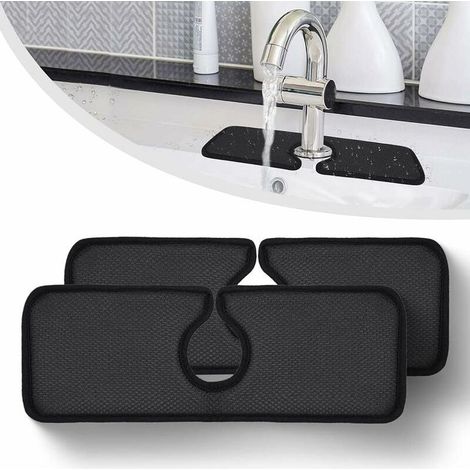Tapis de protection pour robinet de cuisine, protège-évier anti-éclaboussures derrière le robinet, lot de 2 pièces 45×10 cm (1/5)