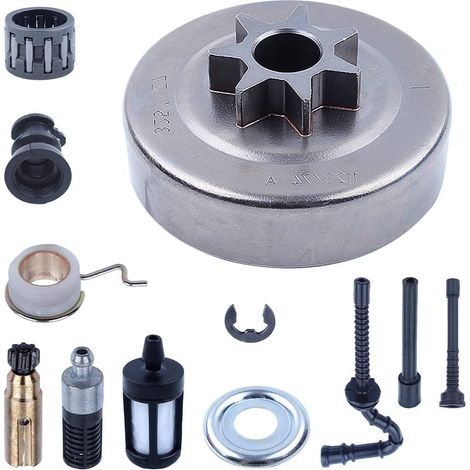 pour Stihl MS250 MS230 MS210 025 023 021 pour pièces de tronçonneuse, kit de tambour d’embrayage 325" .325"-7T, 1123 640 2074, 11236402074, 1123 640 7102, 0000 958 1022, 1123 358 7701 Noir (1/5)