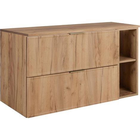 Mobiletto da bagno, Rovere Craft, maniglia dorata, 100 (80 + 20) x 46 x 57 cm (1/5)