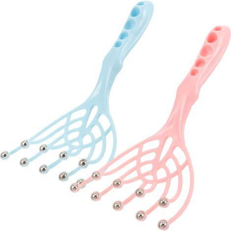 Sfera per massaggio del cuoio capelluto, massaggio leggero e scorrevole, funzionamento per il viso, nek e lichaam, design a 9 rulli (1/5)